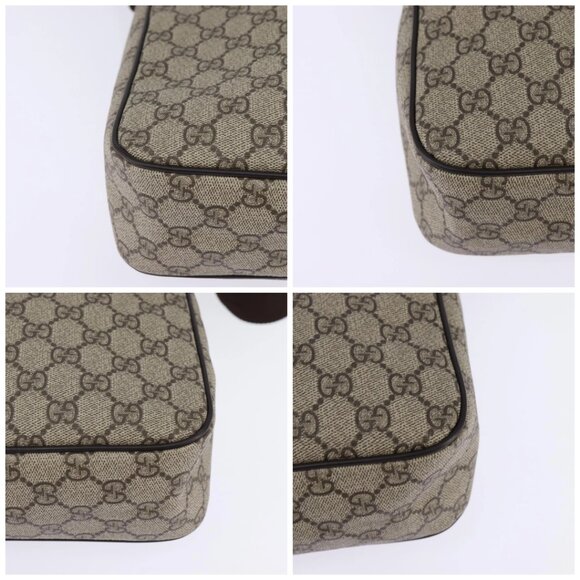 GUCCI GG Supreme Shoulder Bag PVC Beige Gold 201448 Auth ep11234 - Picture 14 of 16